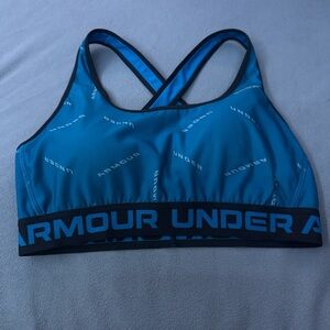 Blue and White Under Armour Bra